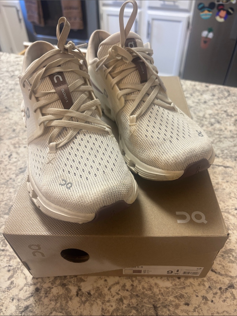 On Running Women's Cloud X4 Sneakers - ivory/heron
